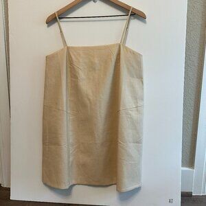 Mare Mare Linen Shift Dress Neutral Beige Sand Color Size Medium NWT